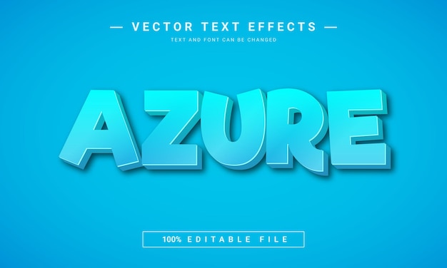 Azure editable text effect