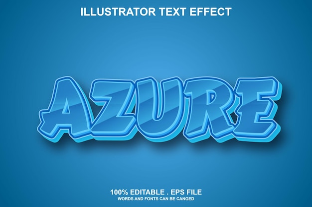 azure text effect editable