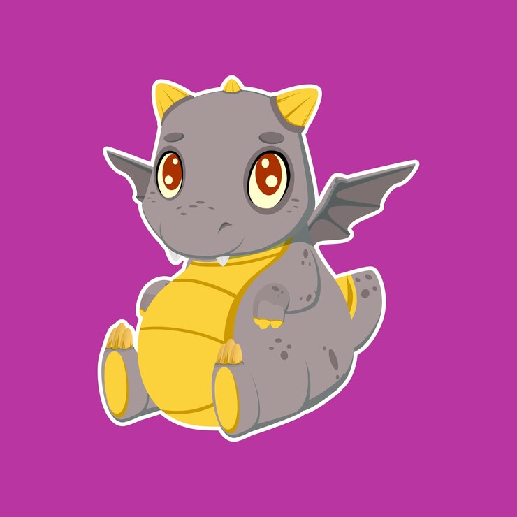 Vektör baby dragon cute baby dragon dragon