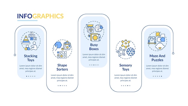 Baby toys infographic template