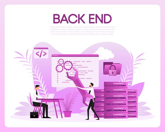 Back end people for concept design Business concept Icon vector