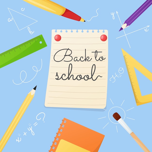 back to school banner social media post concept