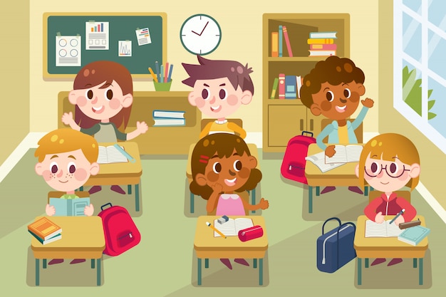 Back to school in classroom 