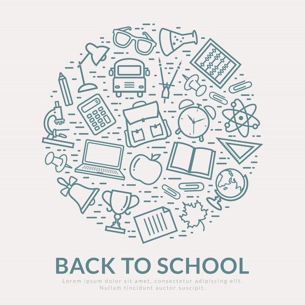 Back to school vector background.