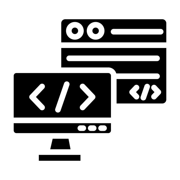 Backend Vector Icon Design Illustration