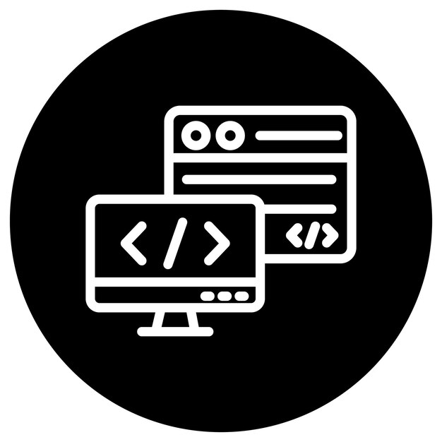Backend Vector Icon Design Illustration