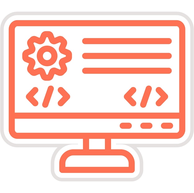 Backend Vector Icon Design Illustration