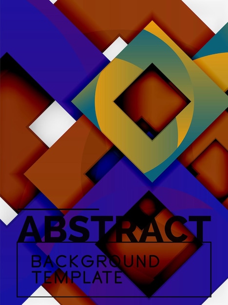 Background abstract squares geometric minimal template