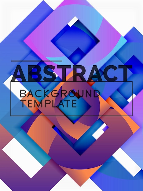 Background abstract squares geometric minimal template