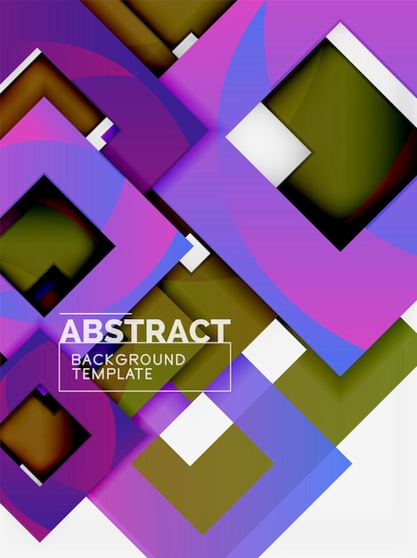 Background abstract squares geometric minimal template