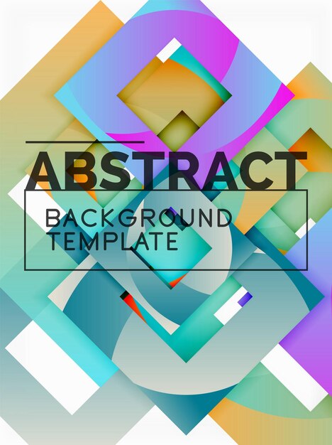 Background abstract squares geometric minimal template