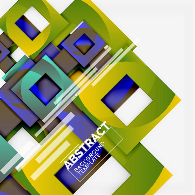 Background abstract squares geometric minimal template