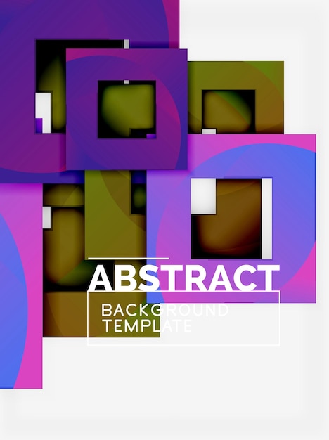 background abstract squares geometric minimal template