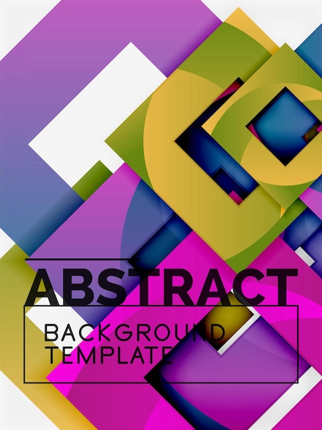 Background abstract squares geometric minimal template