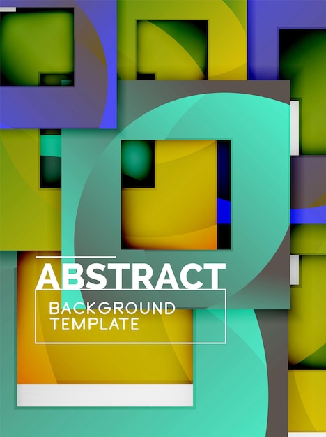 background abstract squares geometric minimal template
