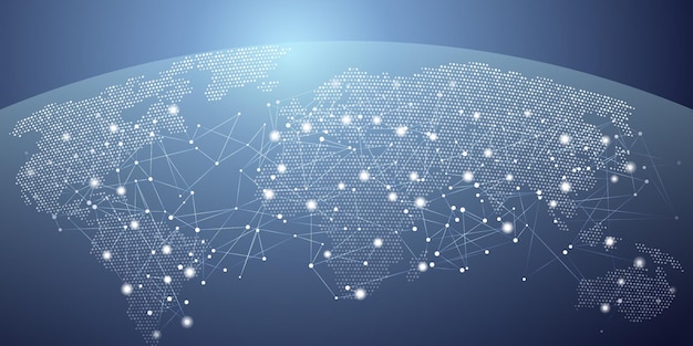 Background for a presentation on technology Network technologies Abstract vector illustration