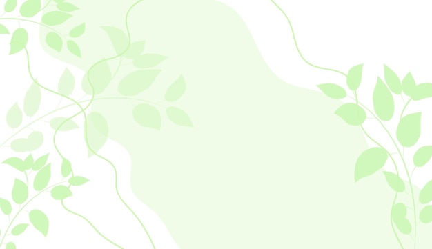 Background for banner with plant elements