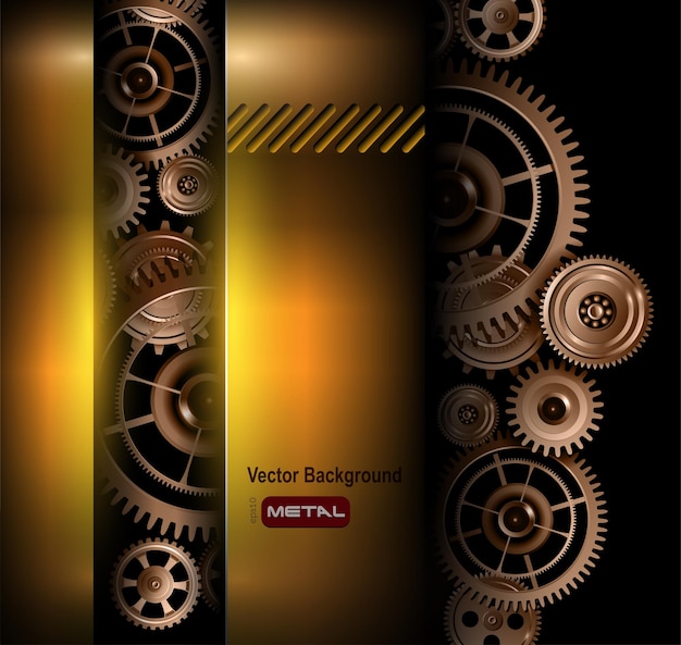 Background metallic technology gears