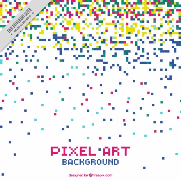 Background of pixel colors rain 
