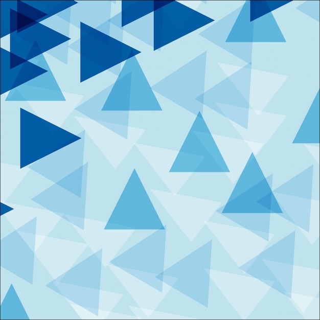Background template with blue triangle shapes