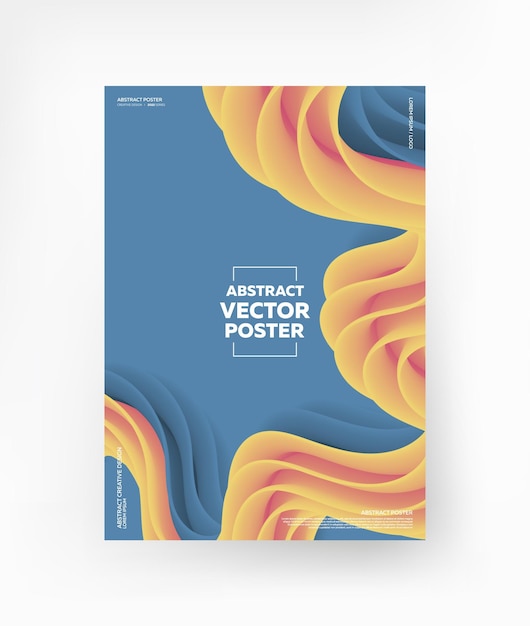 Background with an abstract, wavy 3d element. For posters, banners, covers, flyers, etc.