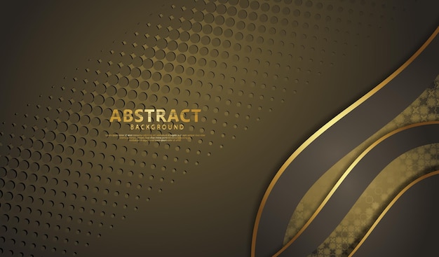 Background with bright brown color flow lines effect on textured dark background