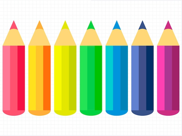 Background with colored pencils and blank paper Background with colored pencils on paper