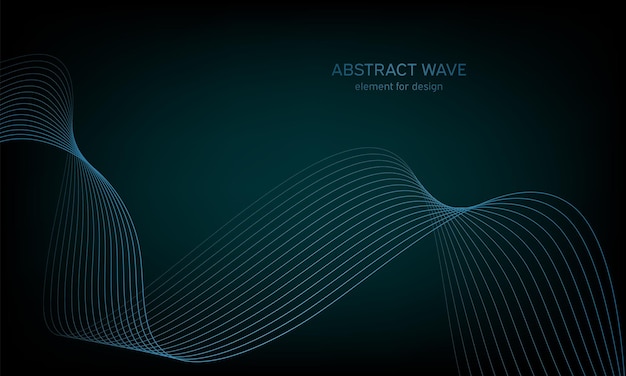 Background with colorful shiny wave and lines