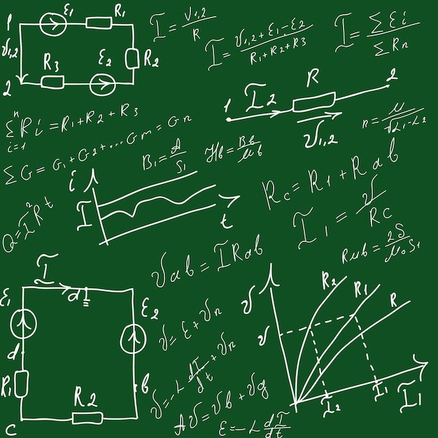 Background with formulas number equation