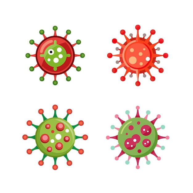 Bacteria Virus vector art illustration bundle
