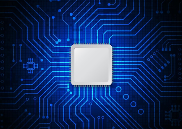 Baggrund med kredsløbsteknologi med højteknologisk digital dataforbindelse og elektronisk computerdesign