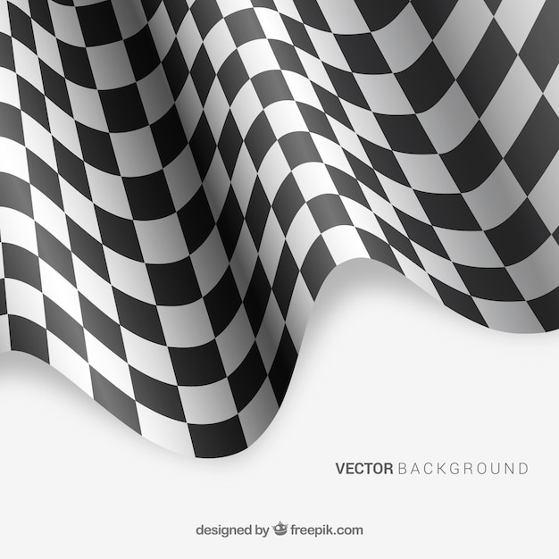 Baggrund med ternet flag med realistisk design