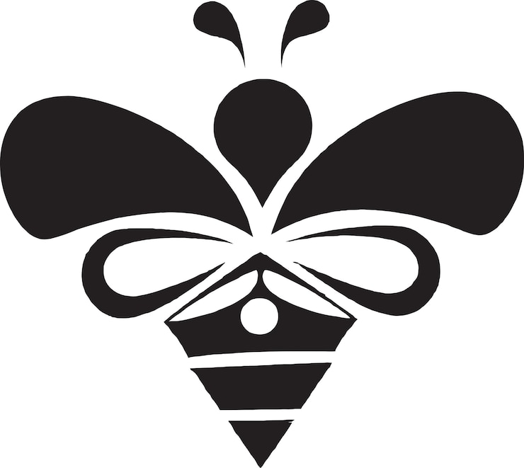 Vektör bal arıları i̇llüstrasyon logosu