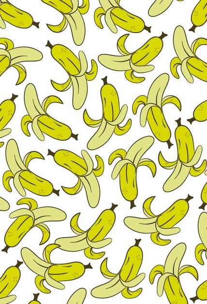banana seamless vivid repeating peeled fruits with dynamic layout on white backdrop suitable for food wrapping nutrition themes market branding organic products
