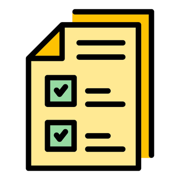 Bank reserves document icon Outline Bank reserves document vector icon for web design isolated on white background color flat