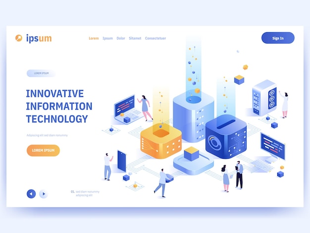 Banner-mall för innovativt informationsteknikkoncept