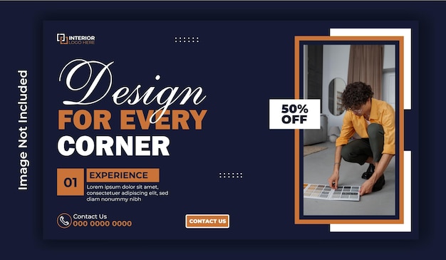 Bannermall för inredningsdesign