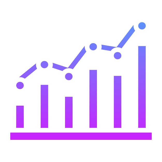 Bar Chart vector icon illustration of Immigration iconset