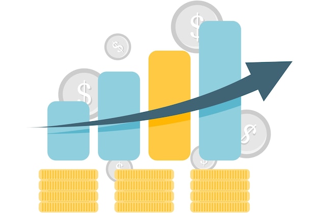 bar chart with coin element