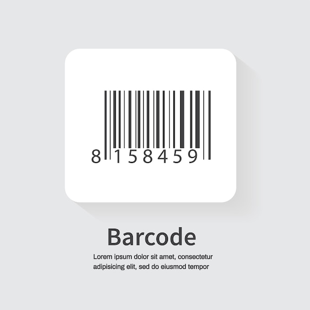 bar code on white background realistic barcode icon vector illustration
