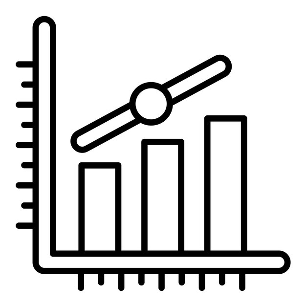 Bar Graph Line Illustration