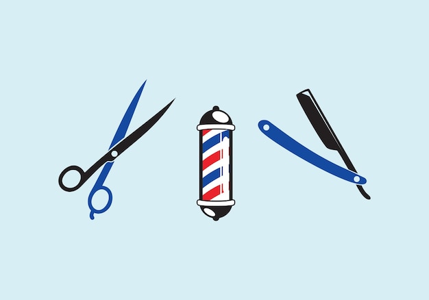 Barber Shop Tools Design Illustration