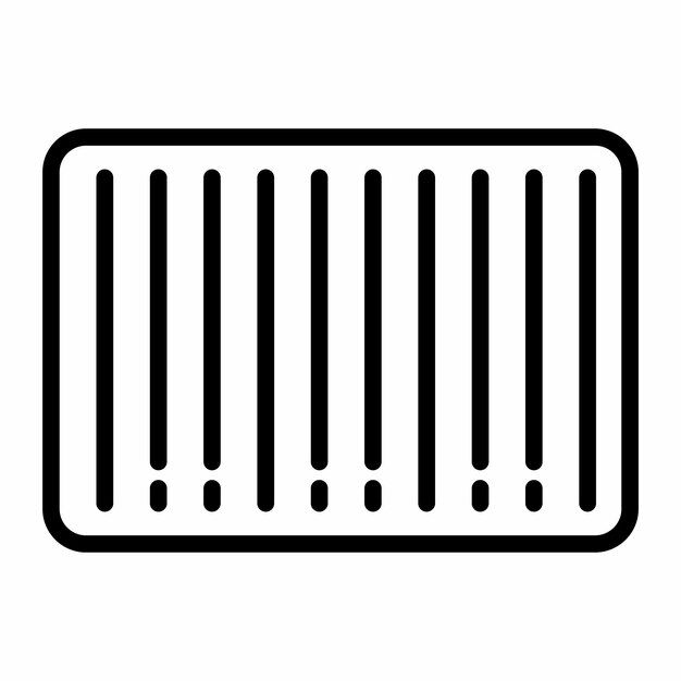 Barcode line icon vector design template and ilustration
