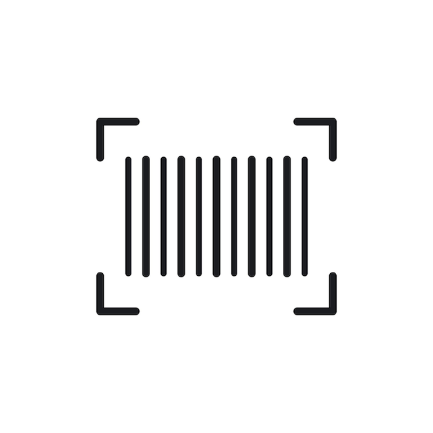 barcode read icon set scan bar code vector symbol sku sign in black filled and outlined style