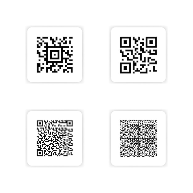 Barcode sticker set vector