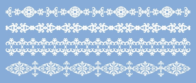 baroque vintage ornament vector set divayder a collection of vintage frame and border