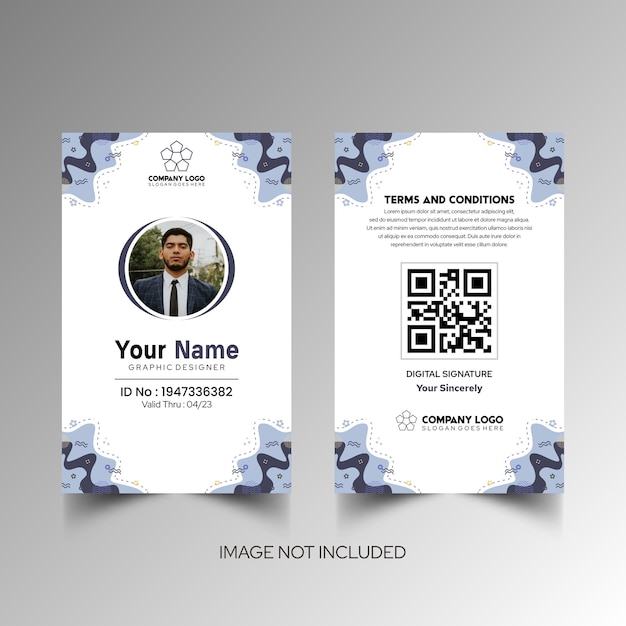 Basit design mockup isim ve kimlik kartı 10