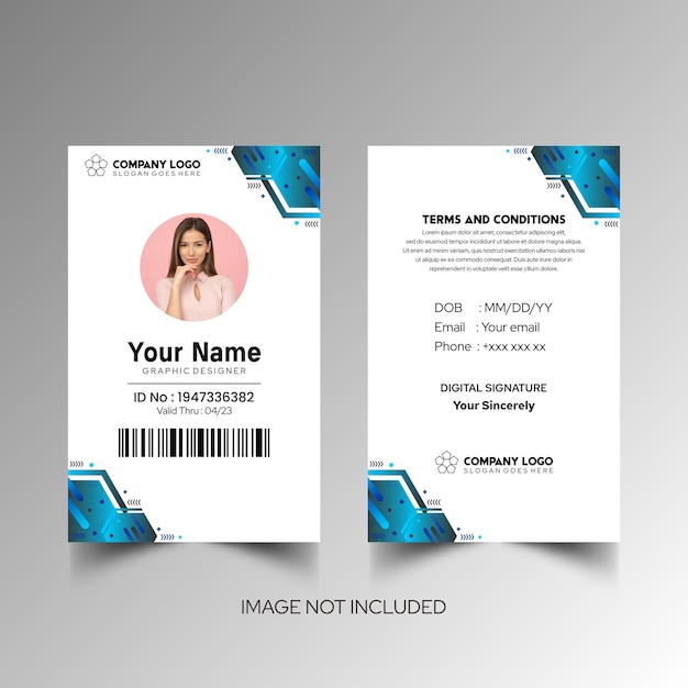 Basit design mockup isim ve kimlik kartı 8
