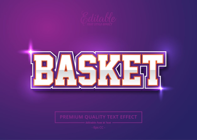 Basket Editable Text Style Effect
