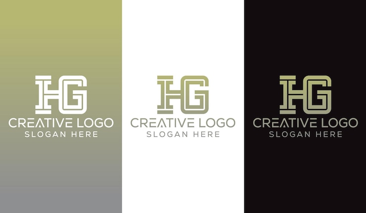 Vektör başlangıç harfi hg logo tasarımı monogram yaratıcı modern i̇şaret sembol i̇kon